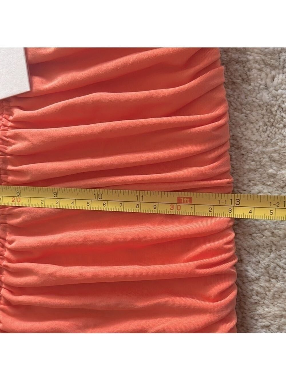 A.L.C. Allegra Ruched Embellished Halter Bodycon Sangria Orange Midi Dress Small - Picture 13 of 16